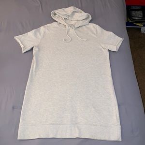 H&M Light Gray Mini Hoodie Dress